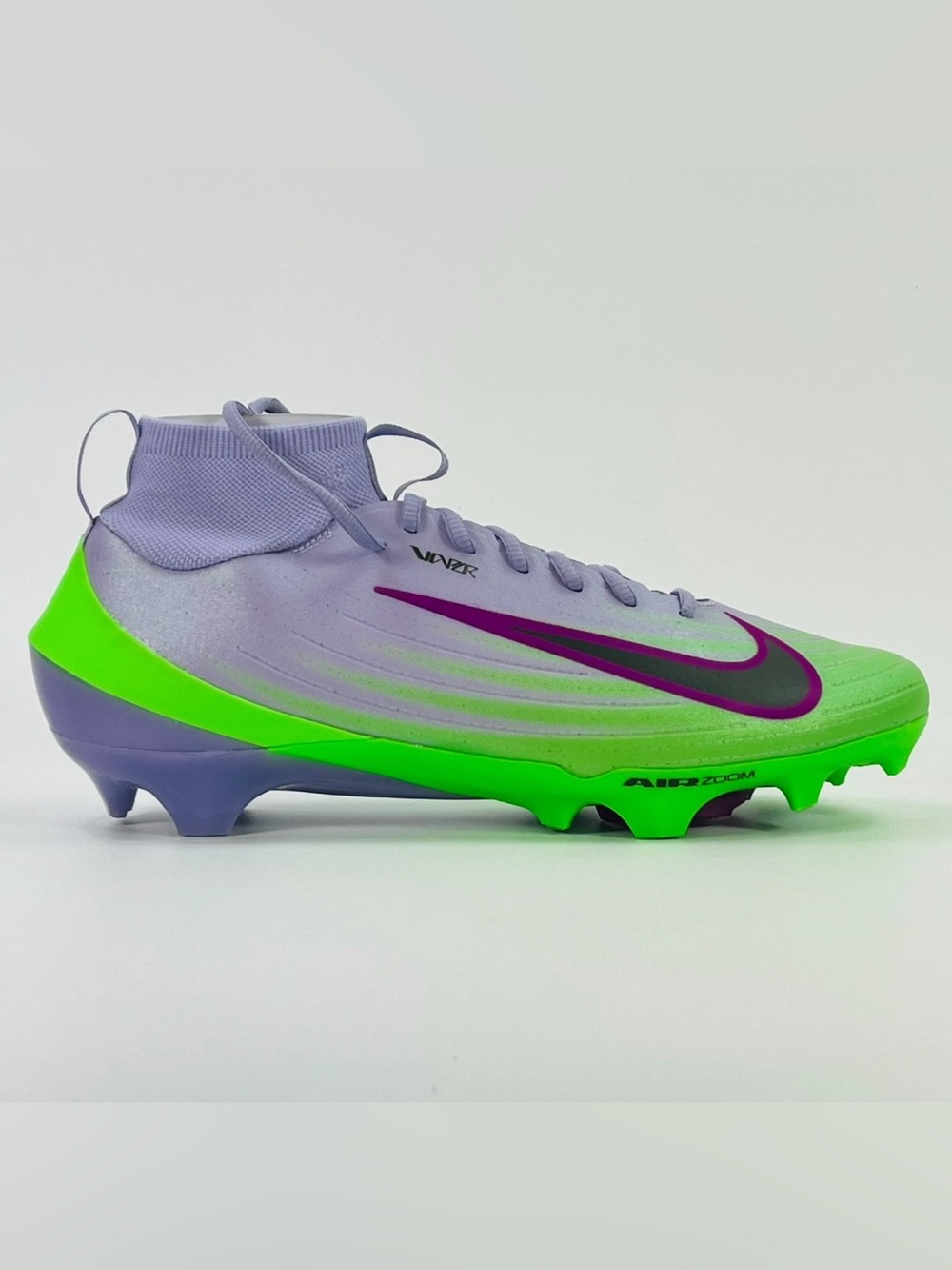 Nike Air Zoom Vapor Pro 1 Men’s 12.5 Purple Green Football Cleats IB8250-500 NEW
